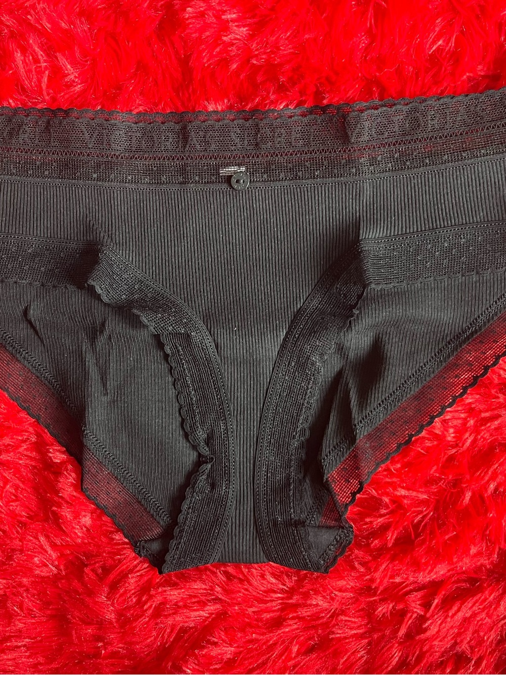 Victoria's Secret Cotton Lingerie Ribbed Hiphugger Panty Size M